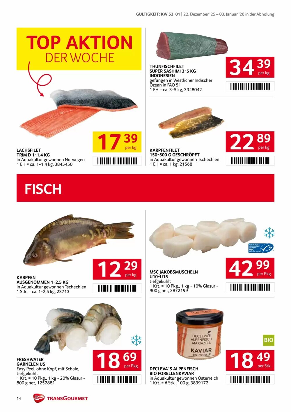 Transgourmet Flugblatt (ab 22.12.2025) - Angebote und Prospekt - Seite 14