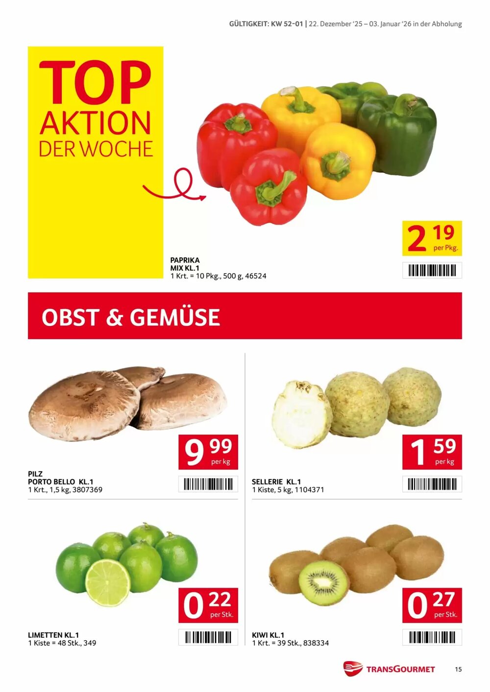 Transgourmet Flugblatt (ab 22.12.2025) - Angebote und Prospekt - Seite 15