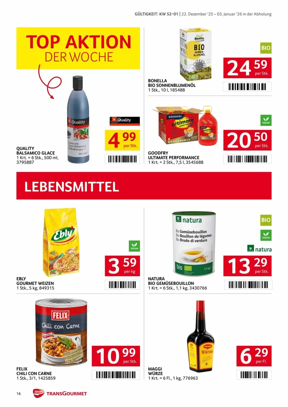 Transgourmet Flugblatt (ab 22.12.2025) - Angebote und Prospekt - Seite 16