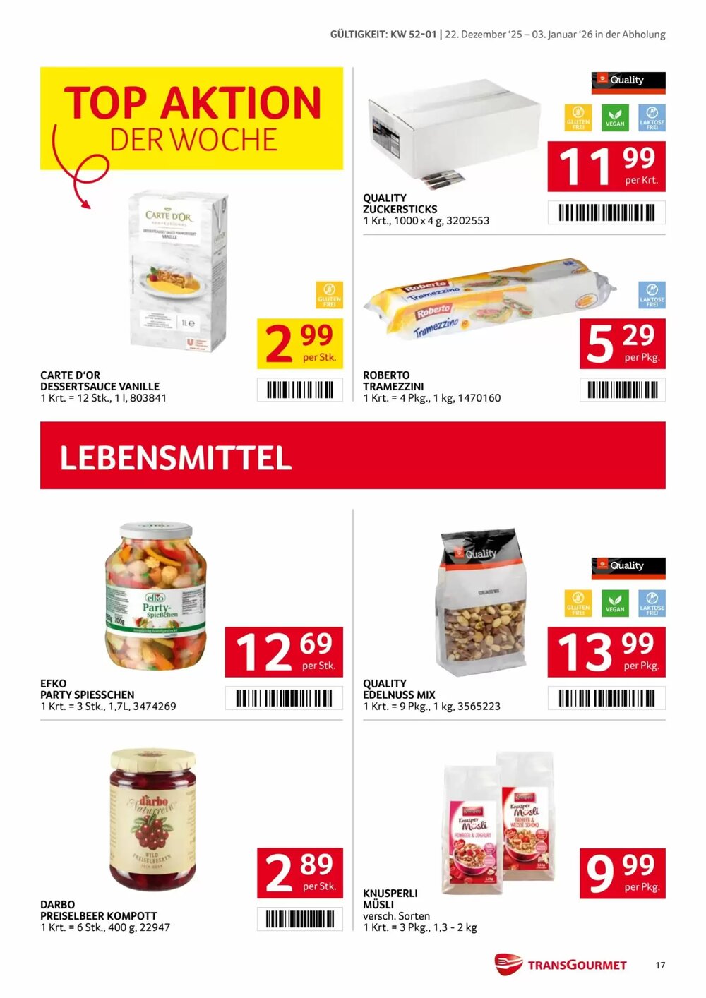 Transgourmet Flugblatt (ab 22.12.2025) - Angebote und Prospekt - Seite 17