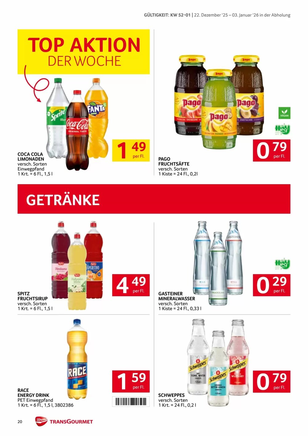 Transgourmet Flugblatt (ab 22.12.2025) - Angebote und Prospekt - Seite 20