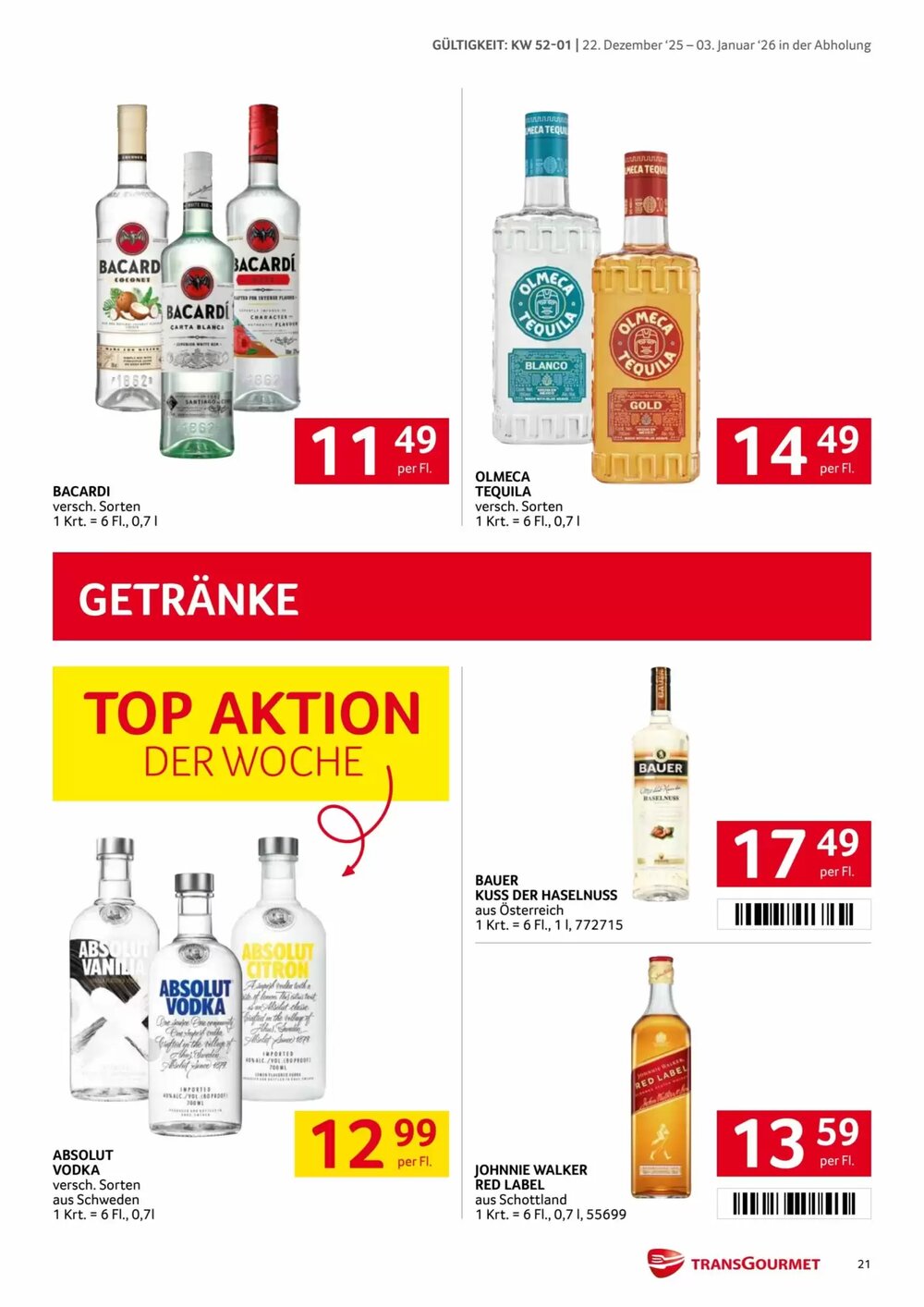 Transgourmet Flugblatt (ab 22.12.2025) - Angebote und Prospekt - Seite 21