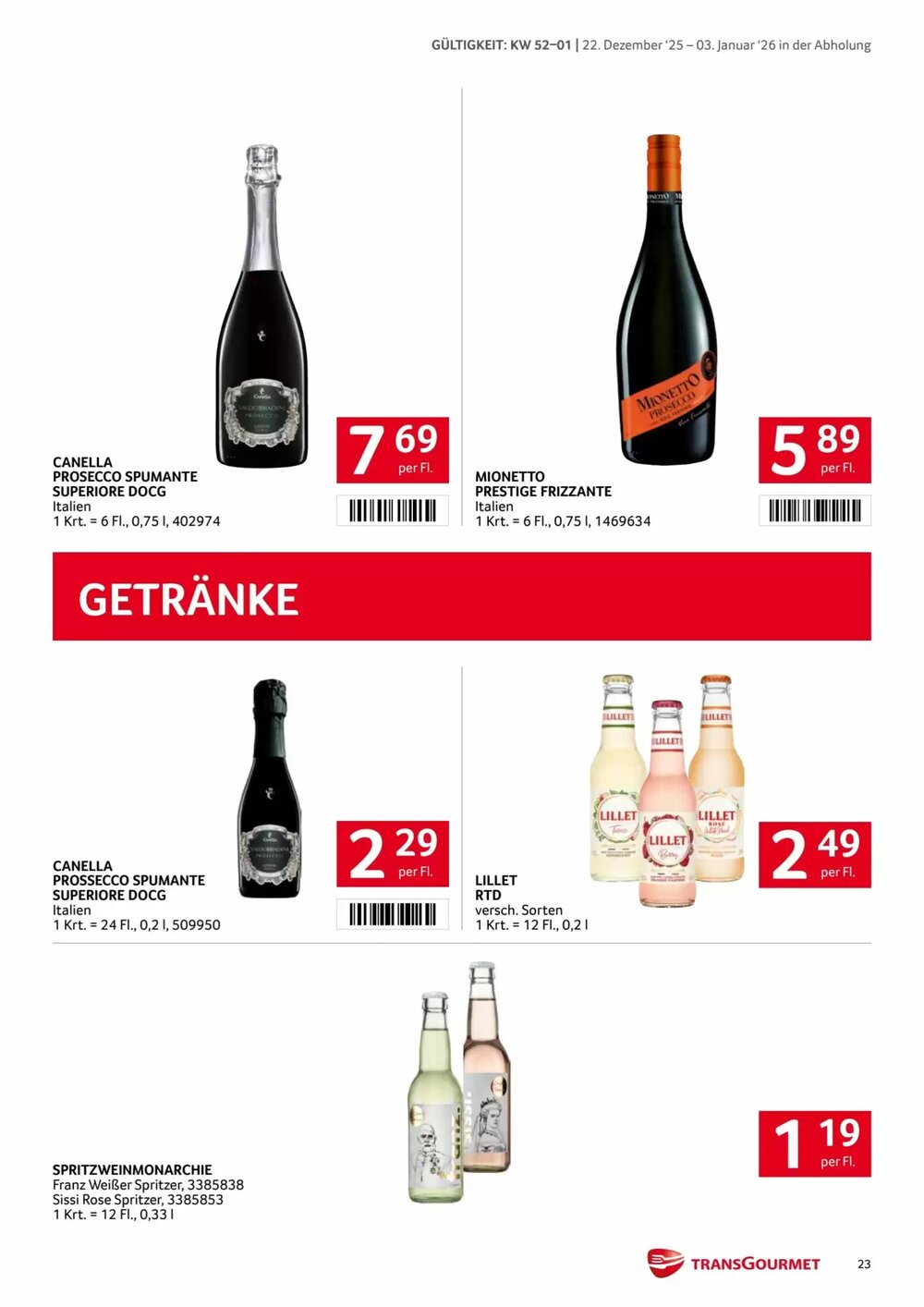 Transgourmet Flugblatt (ab 22.12.2025) - Angebote und Prospekt - Seite 23