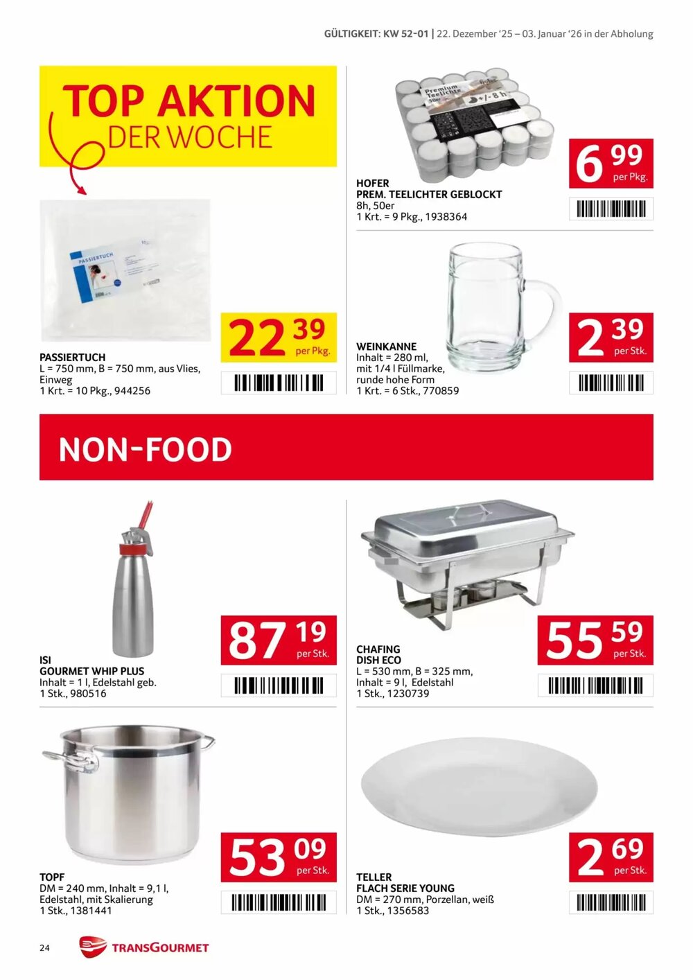 Transgourmet Flugblatt (ab 22.12.2025) - Angebote und Prospekt - Seite 24