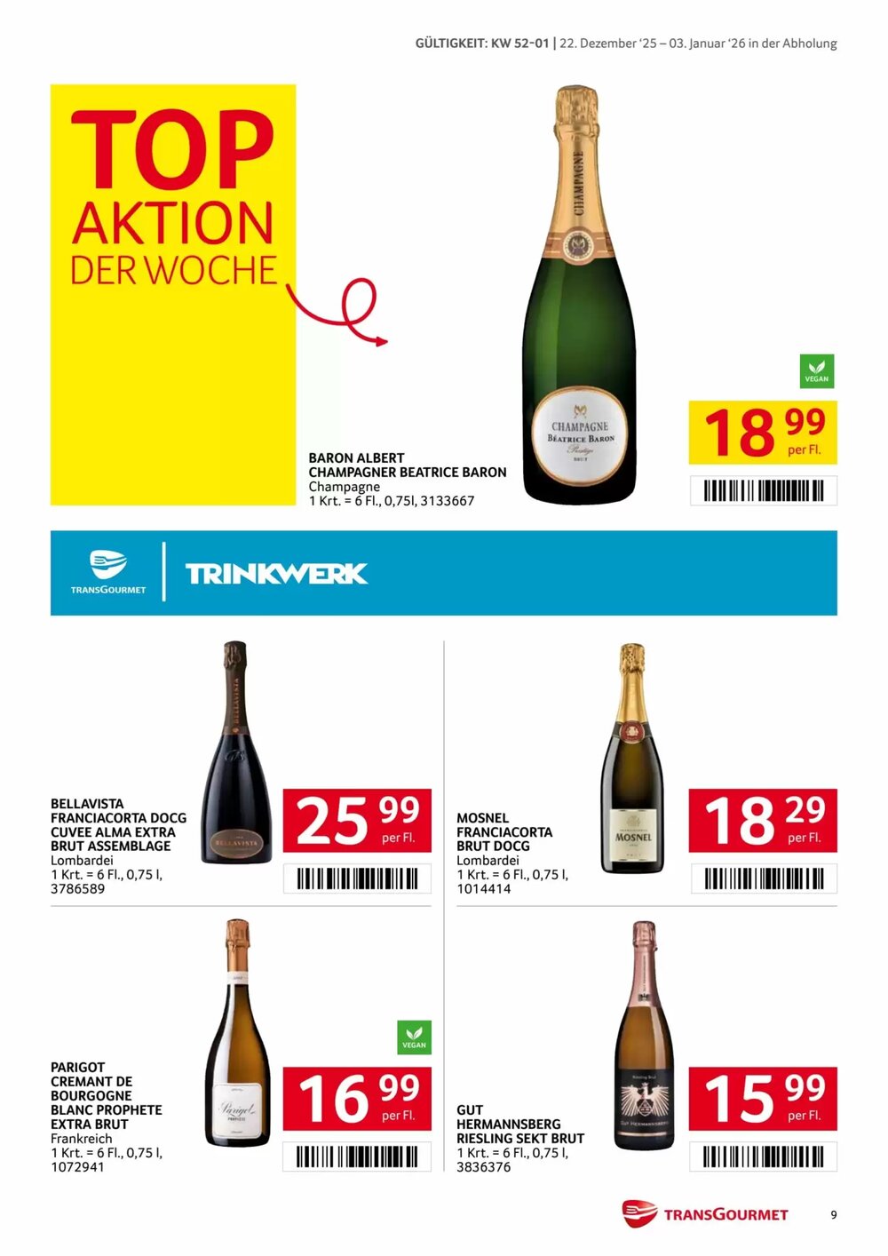 Transgourmet Flugblatt (ab 22.12.2025) - Angebote und Prospekt - Seite 9