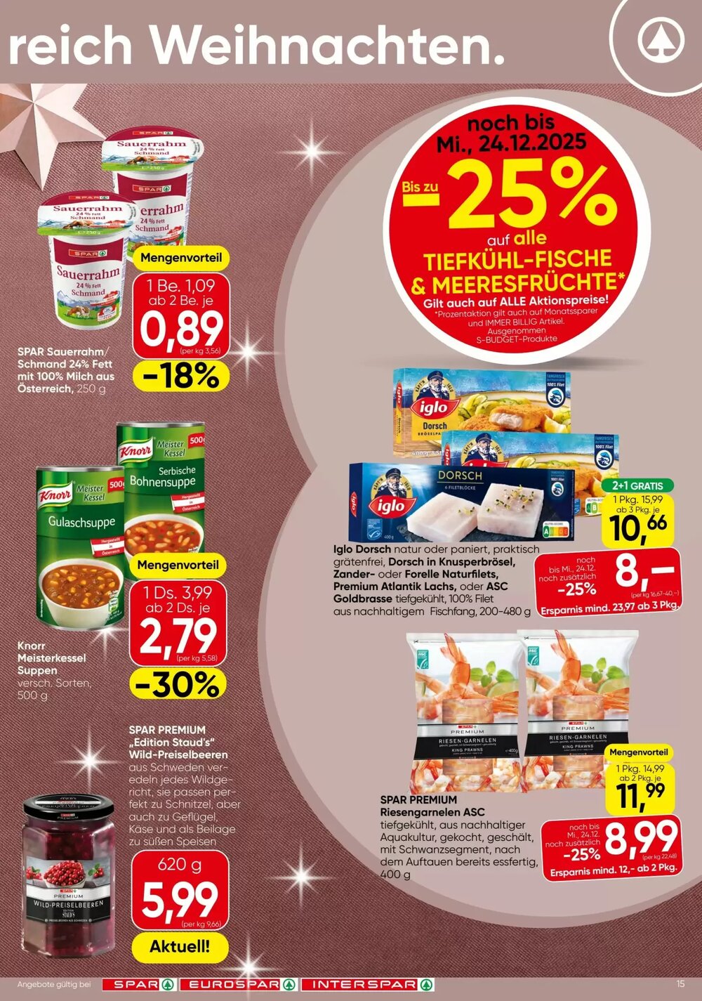 Spar Flugblatt (ab 23.12.2025) - Angebote und Prospekt - Seite 15
