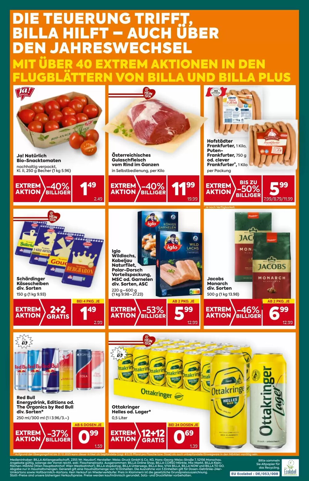 Billa Flugblatt (ab 27.12.2025) - Angebote und Prospekt - Seite 20