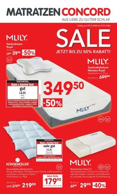 Matratzen Concord Flugblatt (ab 27.12.2025) - Angebote und Prospekt