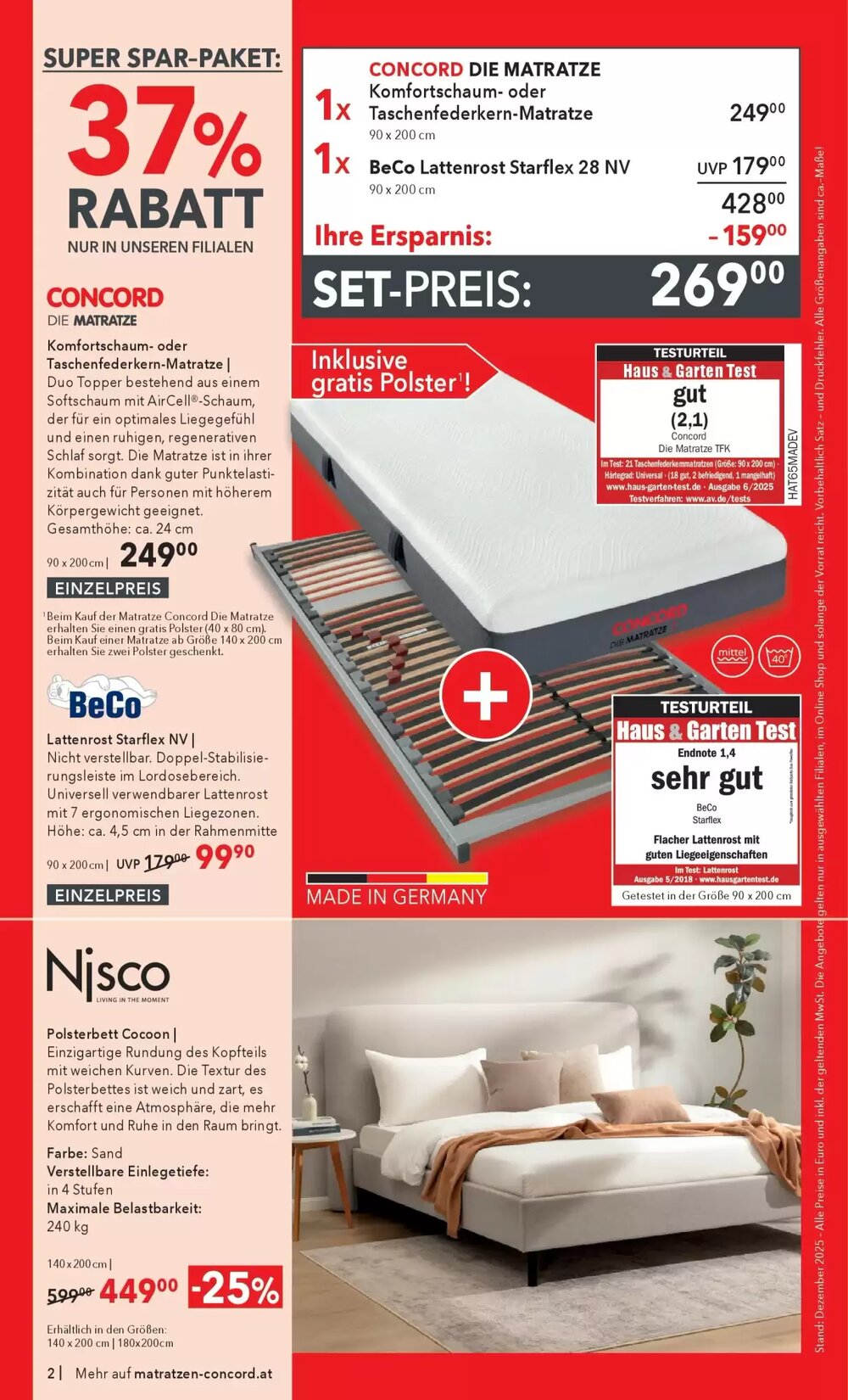 Matratzen Concord Flugblatt (ab 27.12.2025) - Angebote und Prospekt - Seite 2