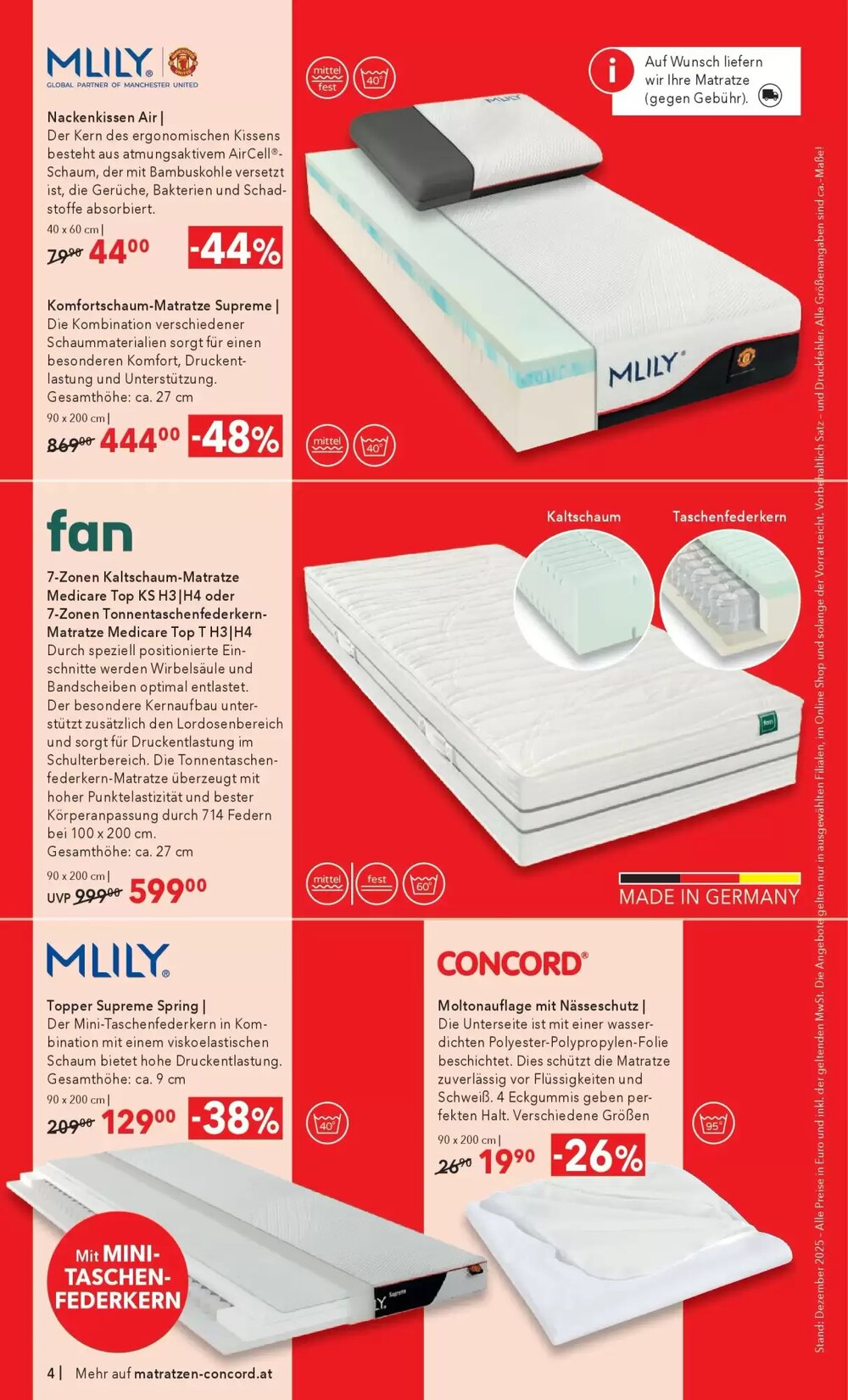 Matratzen Concord Flugblatt (ab 27.12.2025) - Angebote und Prospekt - Seite 4
