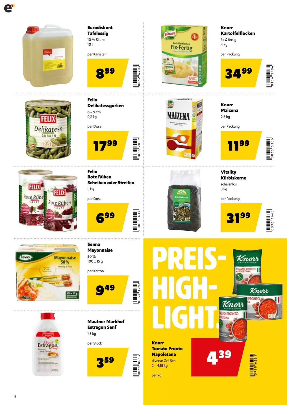 Eurogast Grissemann Flugblatt (ab 29.12.2025) - Angebote und Prospekt - Seite 12