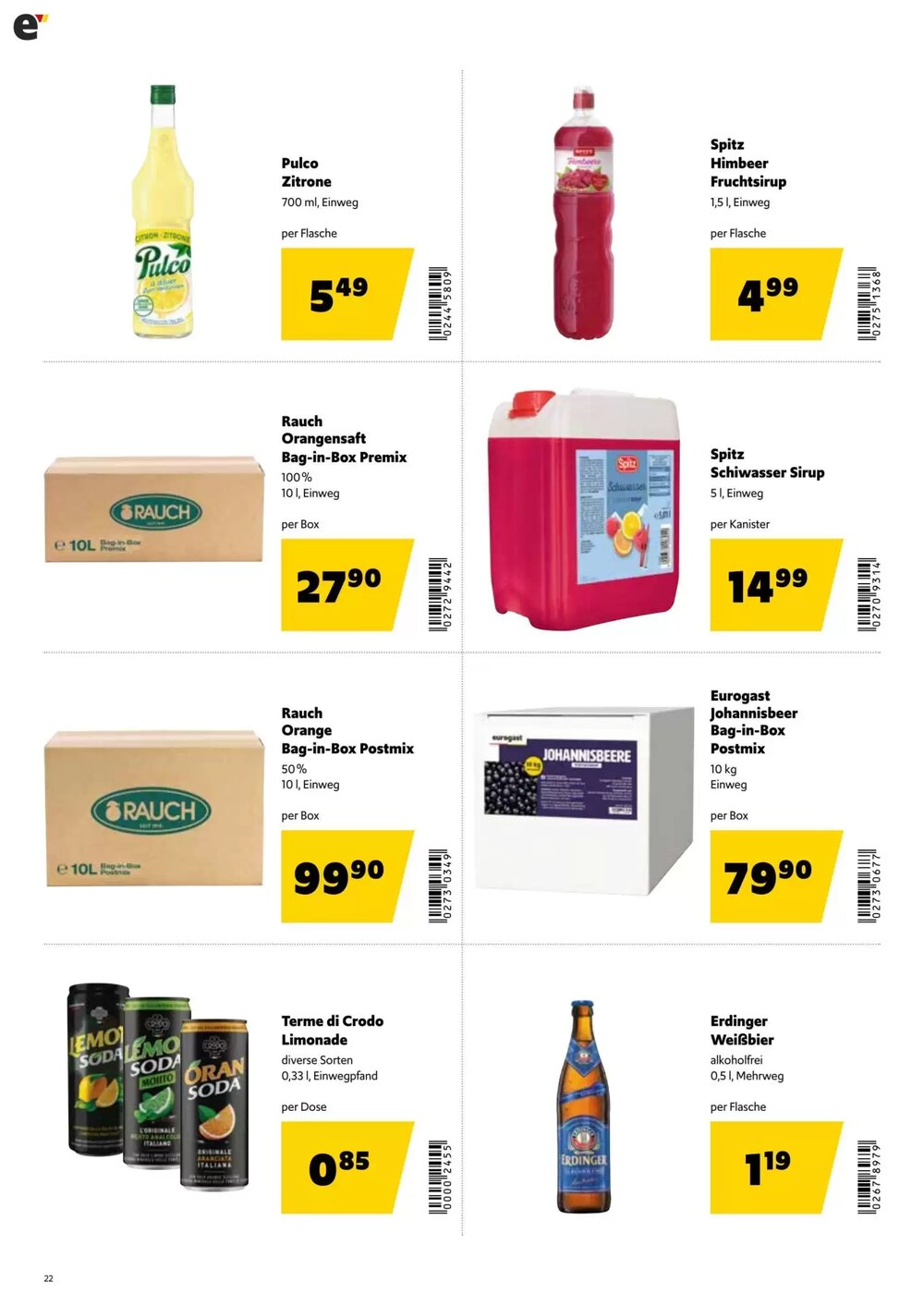 Eurogast Grissemann Flugblatt (ab 29.12.2025) - Angebote und Prospekt - Seite 22