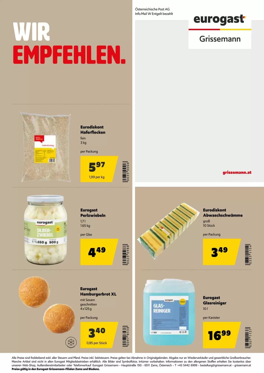 Eurogast Grissemann Flugblatt (ab 29.12.2025) - Angebote und Prospekt - Seite 28