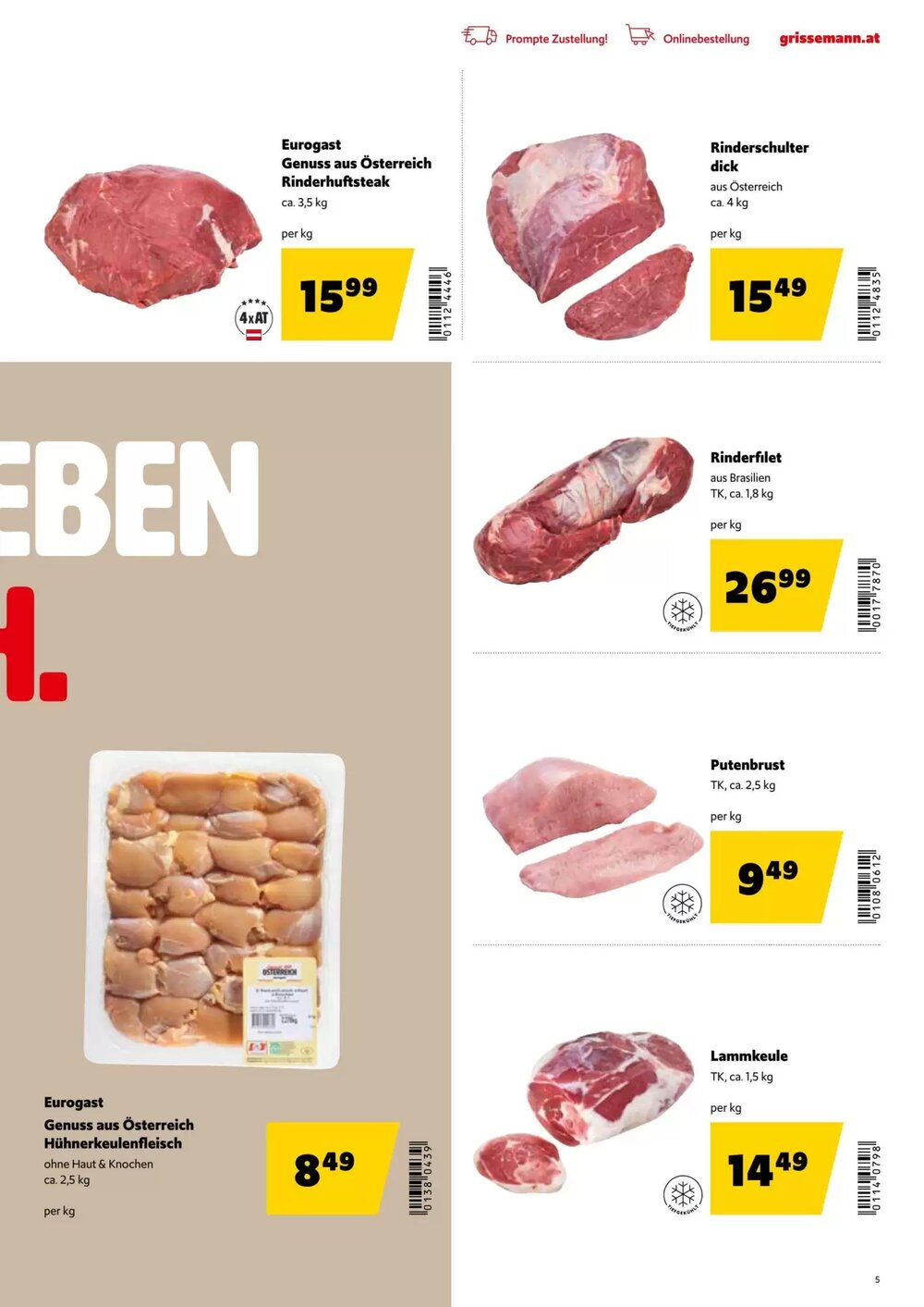 Eurogast Grissemann Flugblatt (ab 29.12.2025) - Angebote und Prospekt - Seite 5