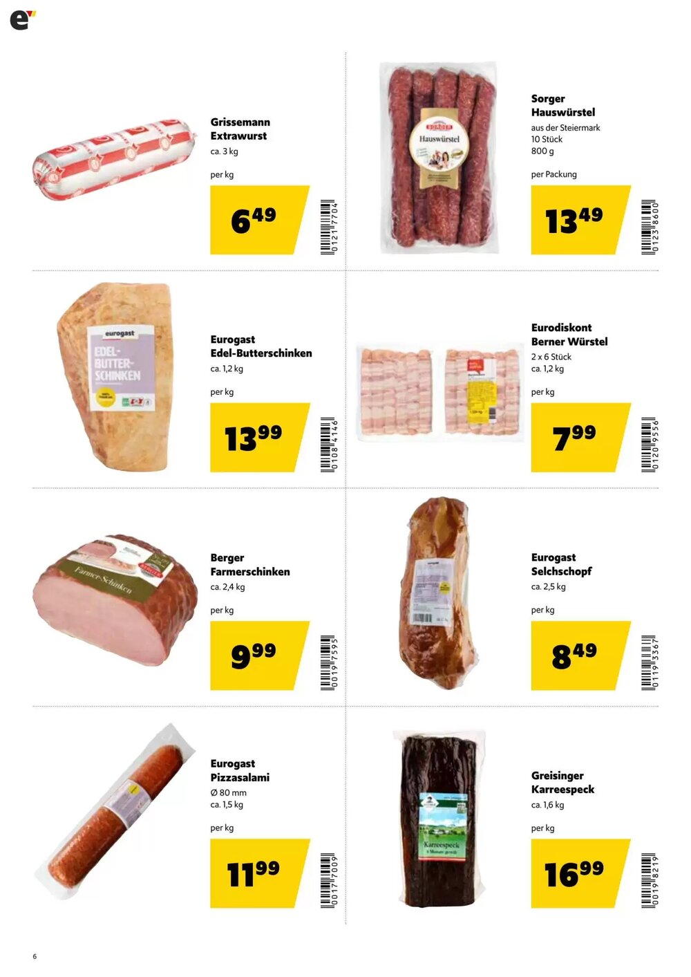 Eurogast Grissemann Flugblatt (ab 29.12.2025) - Angebote und Prospekt - Seite 6