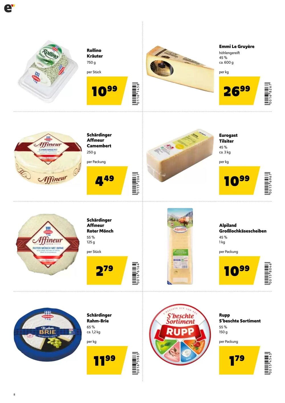 Eurogast Grissemann Flugblatt (ab 29.12.2025) - Angebote und Prospekt - Seite 8