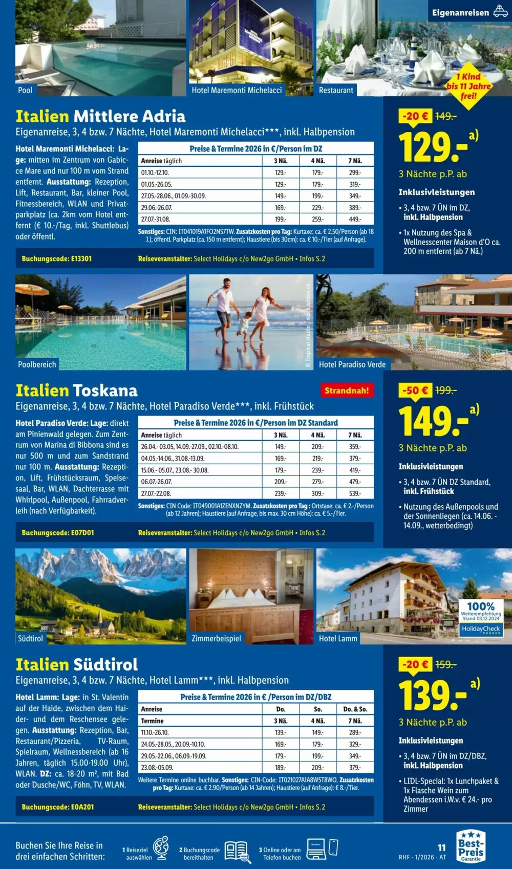 Lidl Reisen Flugblatt (ab 29.12.2025) - Angebote und Prospekt - Seite 11