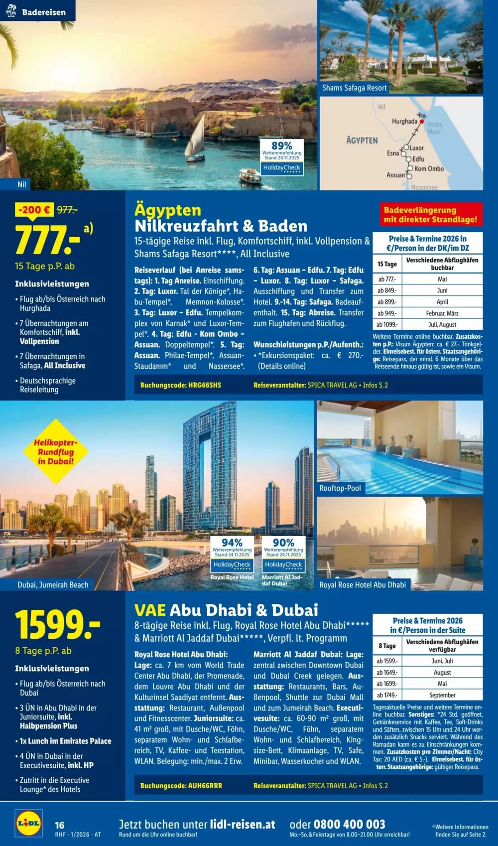 Lidl Reisen Flugblatt (ab 29.12.2025) - Angebote und Prospekt - Seite 16