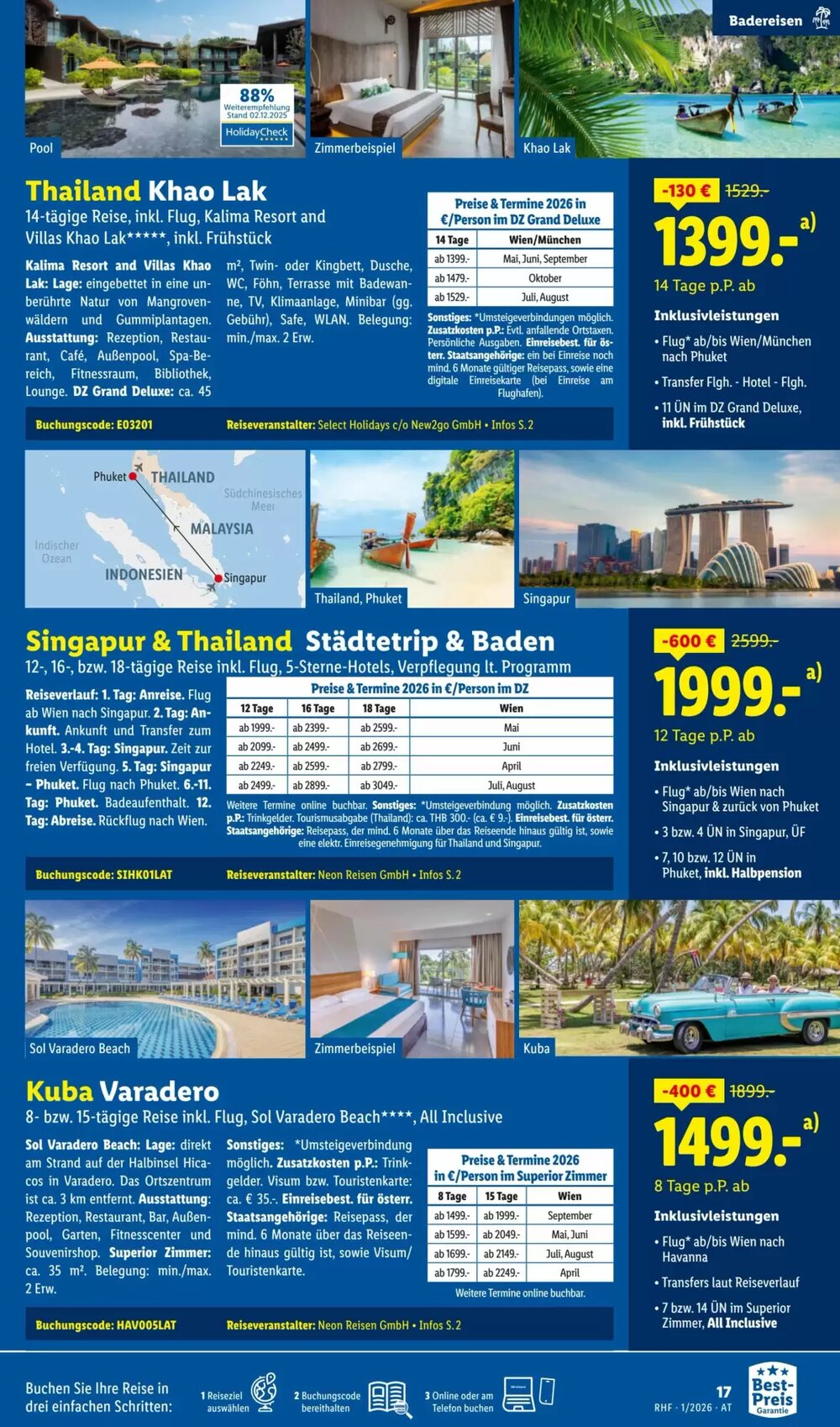 Lidl Reisen Flugblatt (ab 29.12.2025) - Angebote und Prospekt - Seite 17