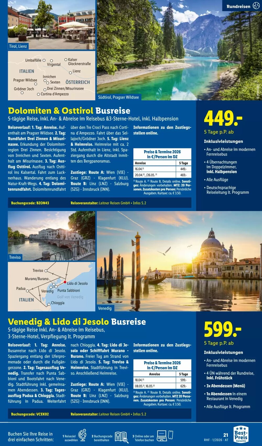 Lidl Reisen Flugblatt (ab 29.12.2025) - Angebote und Prospekt - Seite 21