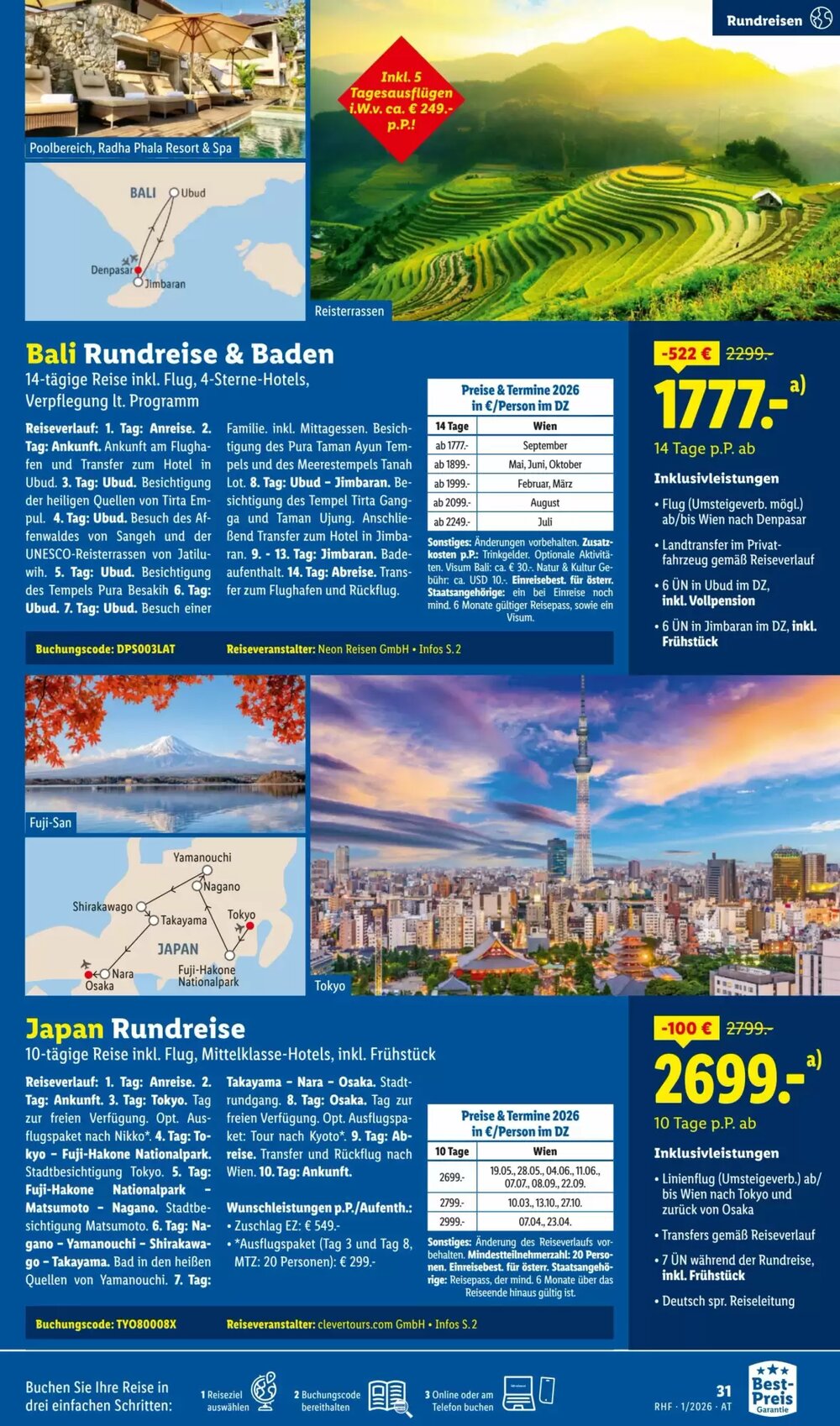 Lidl Reisen Flugblatt (ab 29.12.2025) - Angebote und Prospekt - Seite 31