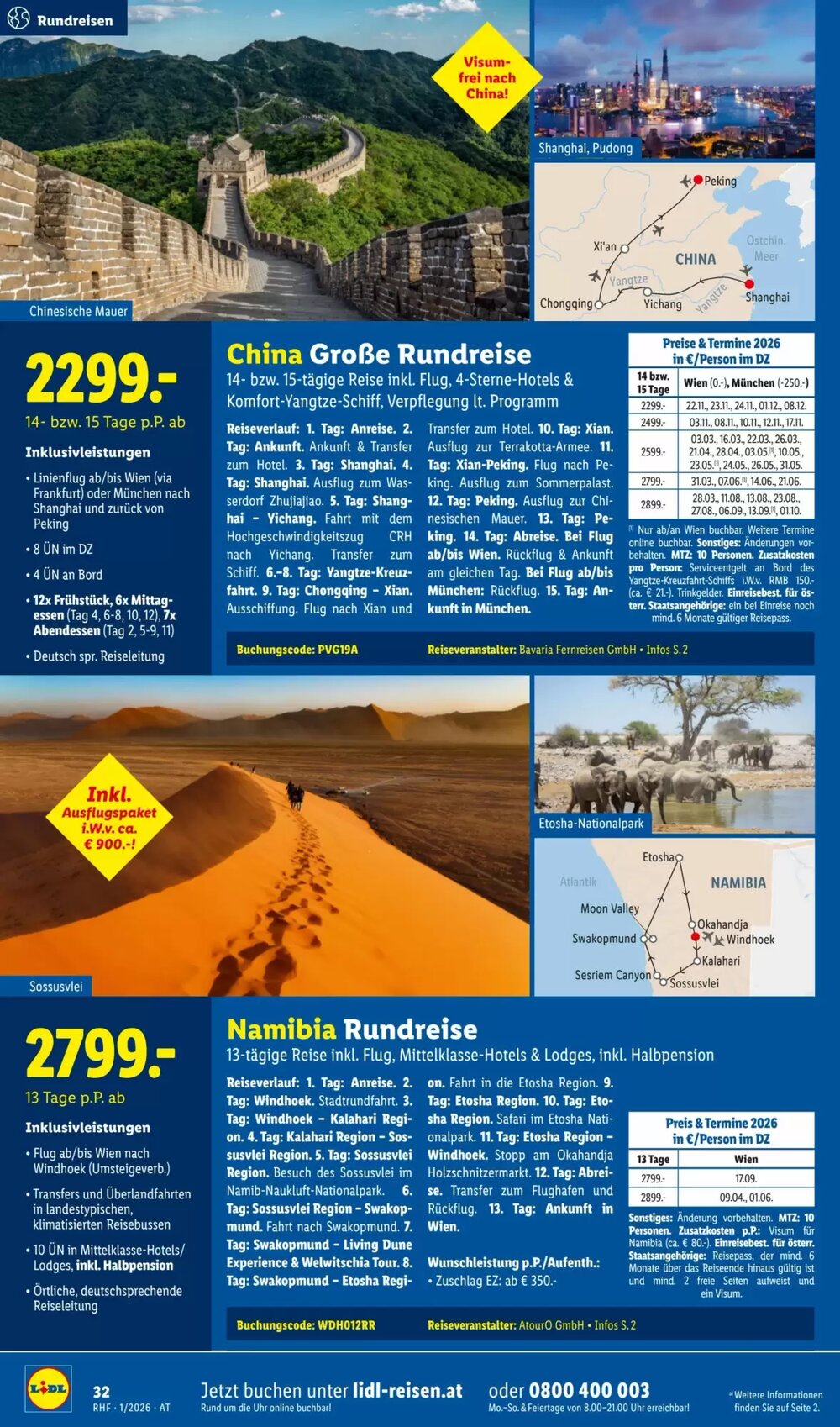 Lidl Reisen Flugblatt (ab 29.12.2025) - Angebote und Prospekt - Seite 32
