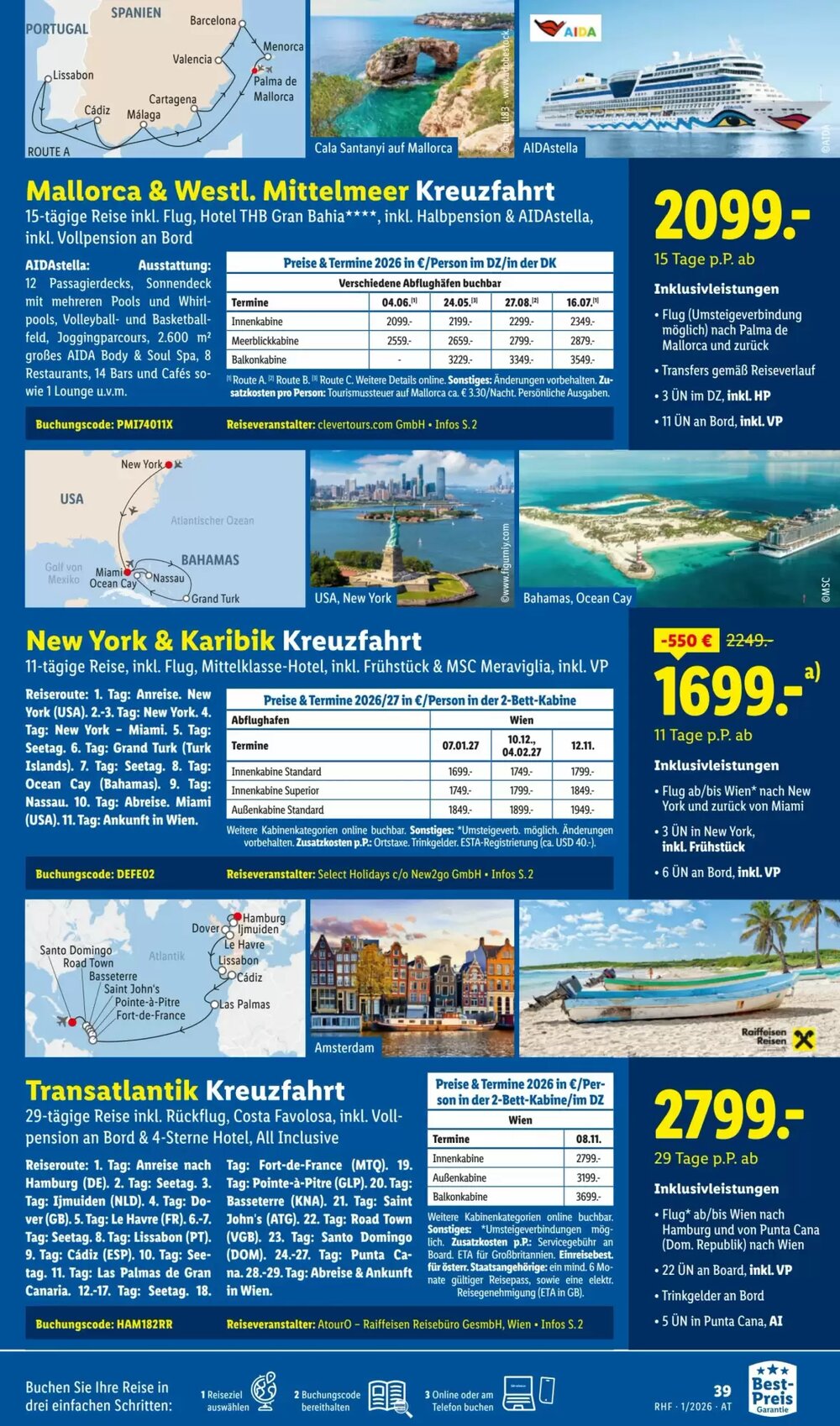Lidl Reisen Flugblatt (ab 29.12.2025) - Angebote und Prospekt - Seite 39