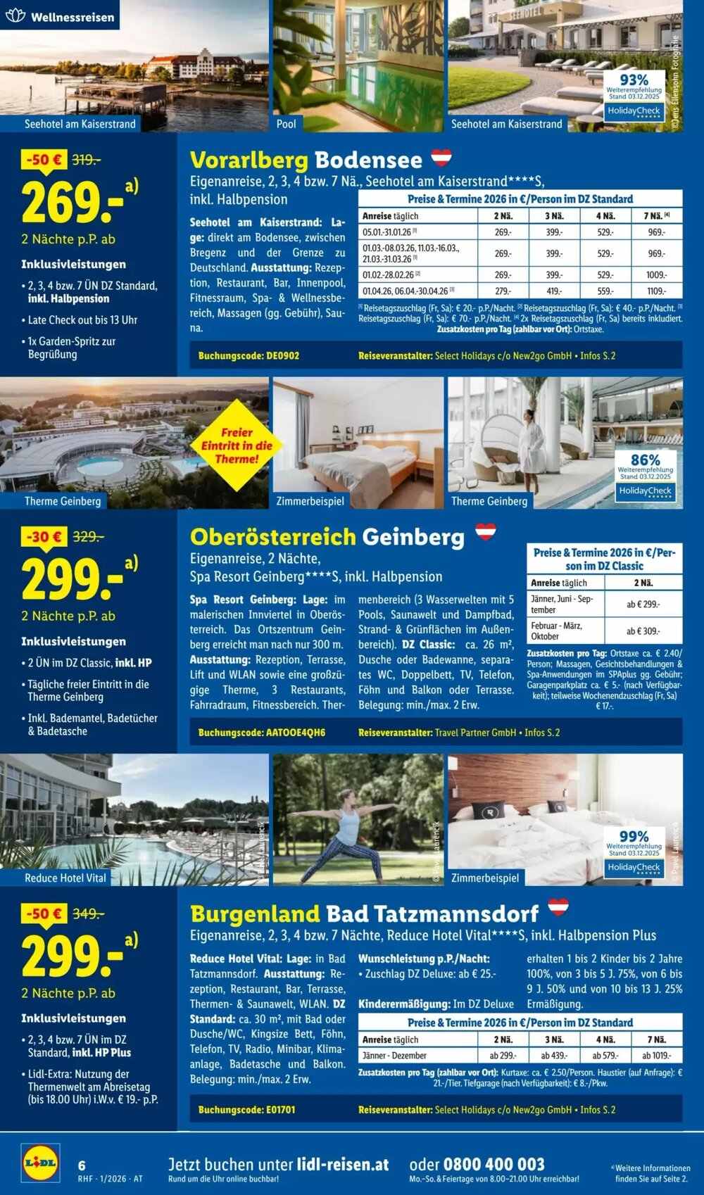 Lidl Reisen Flugblatt (ab 29.12.2025) - Angebote und Prospekt - Seite 6