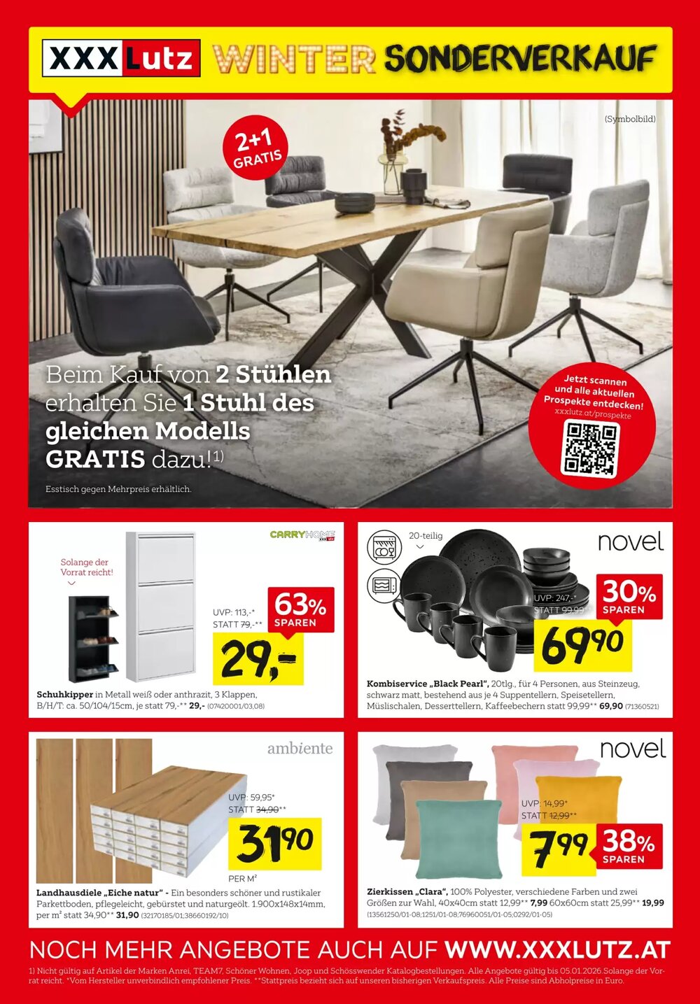 XXXLutz Flugblatt (ab 29.12.2025) - Angebote und Prospekt - Seite 1