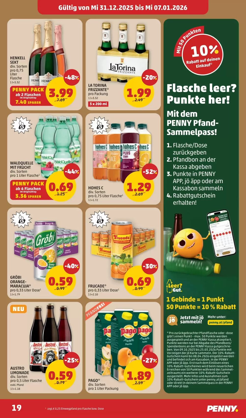PENNY Flugblatt (ab 31.12.2025) - Angebote und Prospekt - Seite 19