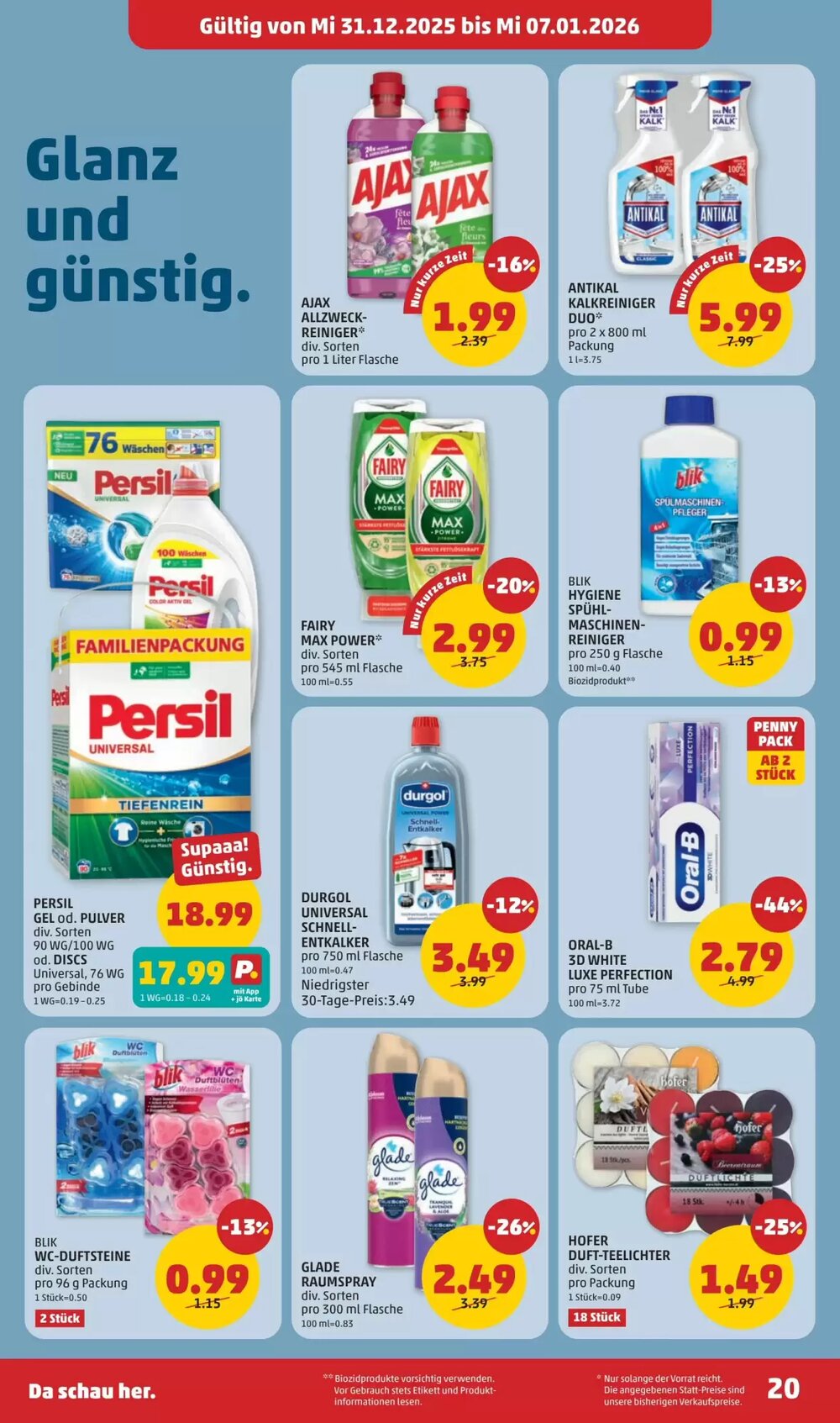 PENNY Flugblatt (ab 31.12.2025) - Angebote und Prospekt - Seite 20