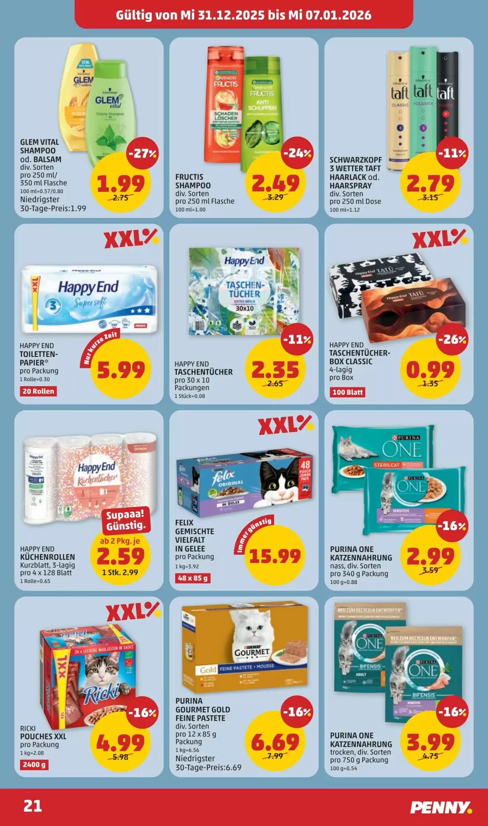 PENNY Flugblatt (ab 31.12.2025) - Angebote und Prospekt - Seite 21