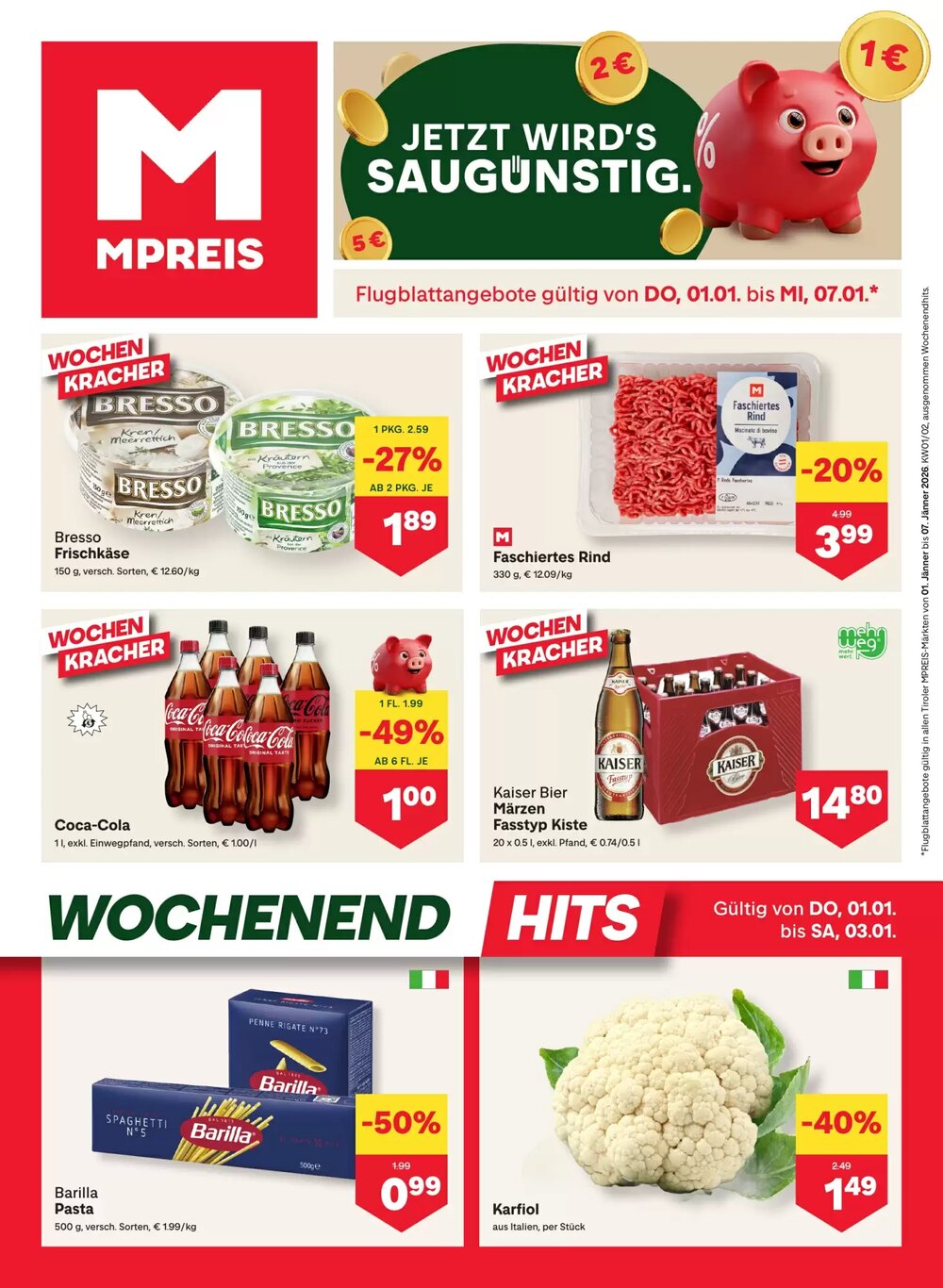 MPreis Flugblatt (ab 01.01.2026) - Angebote und Prospekt - Seite 1