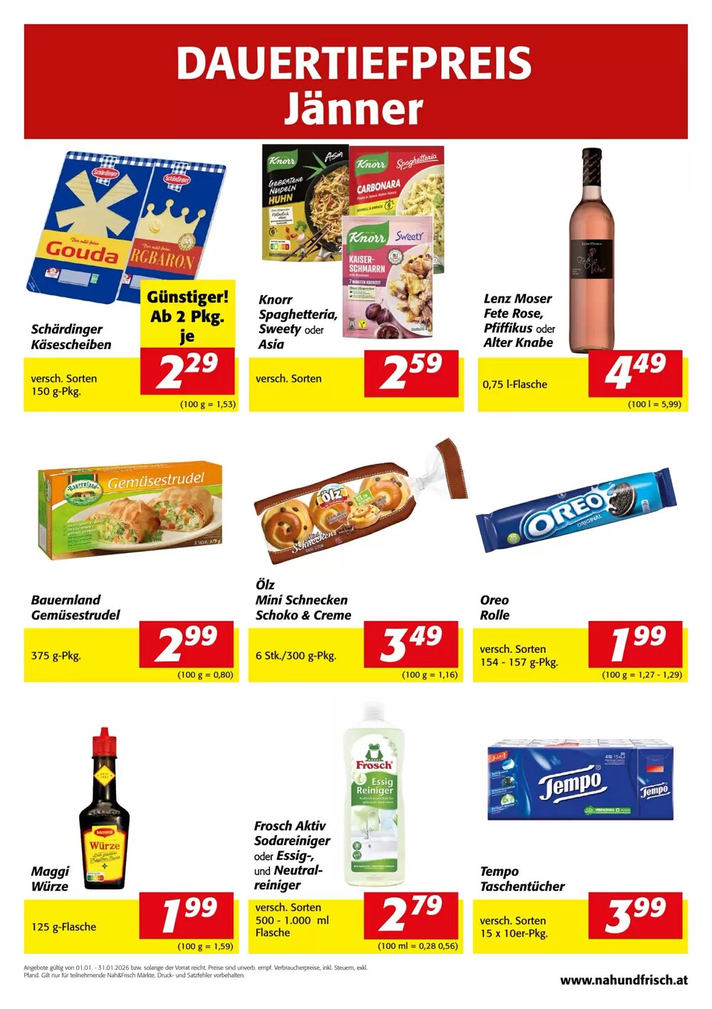 Nah&Frisch Flugblatt (ab 01.01.2026) - Angebote und Prospekt - Seite 1