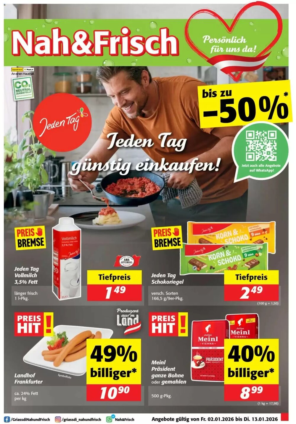 Nah&Frisch Flugblatt (ab 02.01.2026) - Angebote und Prospekt - Seite 1