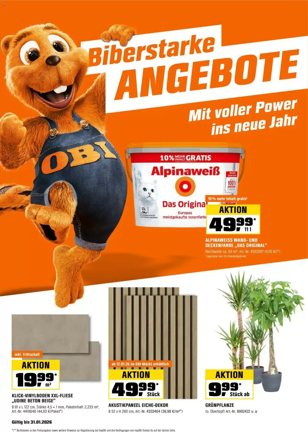 OBI Flugblatt (ab 02.01.2026) - Angebote und Prospekt - Seite 1