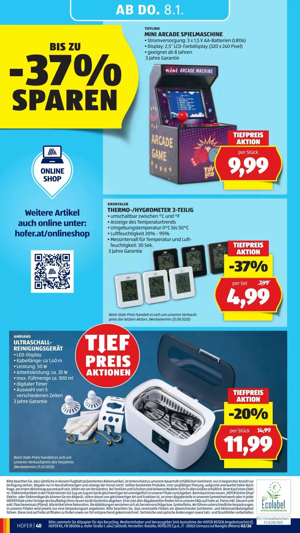 Hofer Flugblatt (ab 02.01.2026) - Angebote und Prospekt - Seite 44