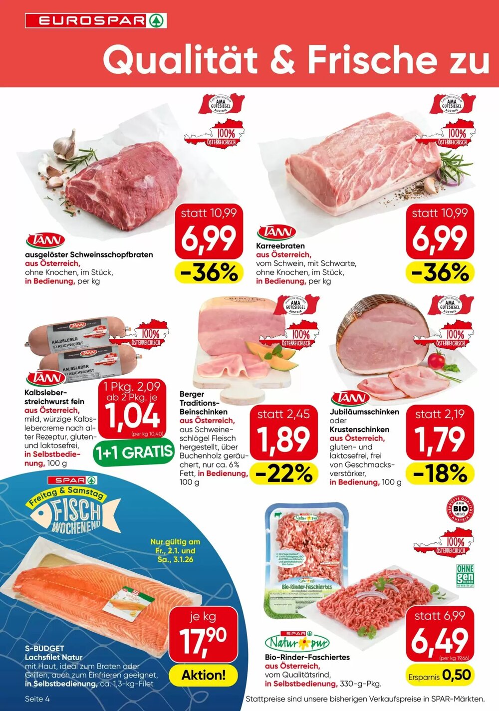 Eurospar Flugblatt (ab 02.01.2026) - Angebote und Prospekt - Seite 4