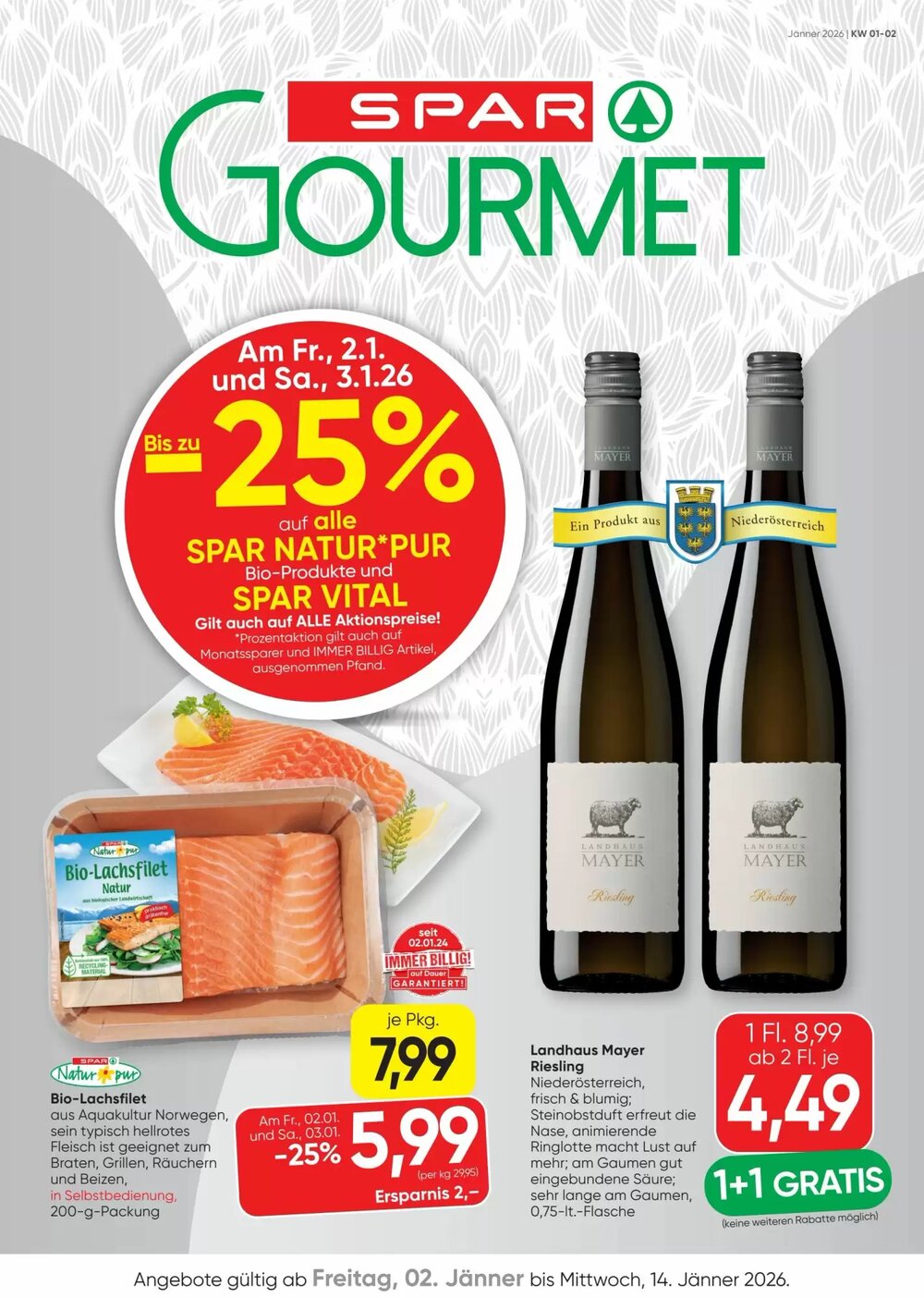 SPAR Gourmet Flugblatt (ab 02.01.2026) - Angebote und Prospekt - Seite 1