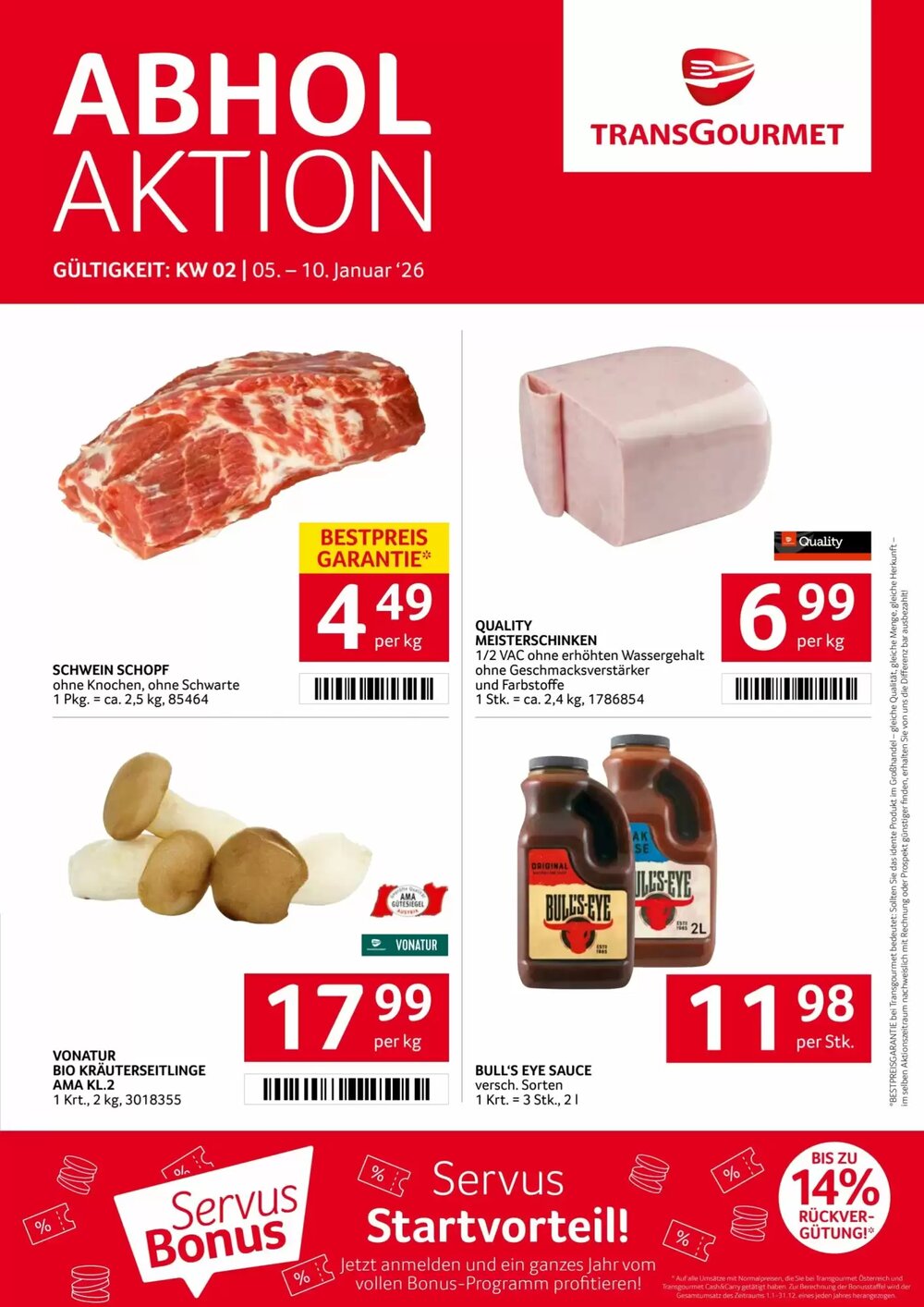Transgourmet Flugblatt (ab 05.01.2026) - Angebote und Prospekt - Seite 1