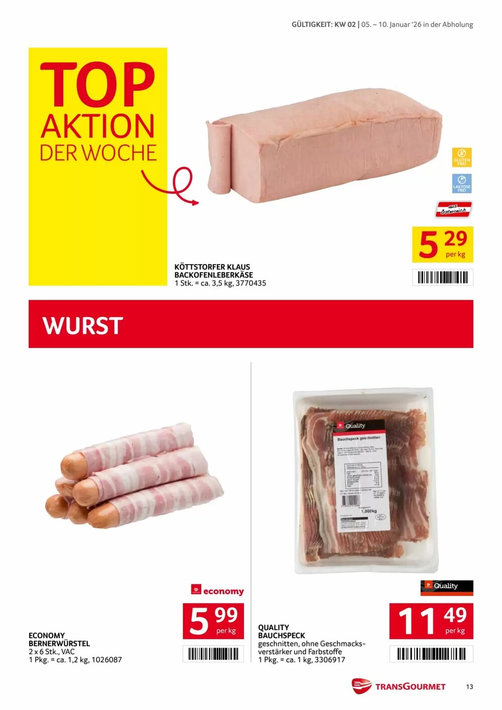 Transgourmet Flugblatt (ab 05.01.2026) - Angebote und Prospekt - Seite 13