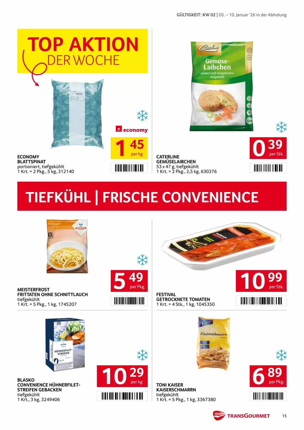Transgourmet Flugblatt (ab 05.01.2026) - Angebote und Prospekt - Seite 15