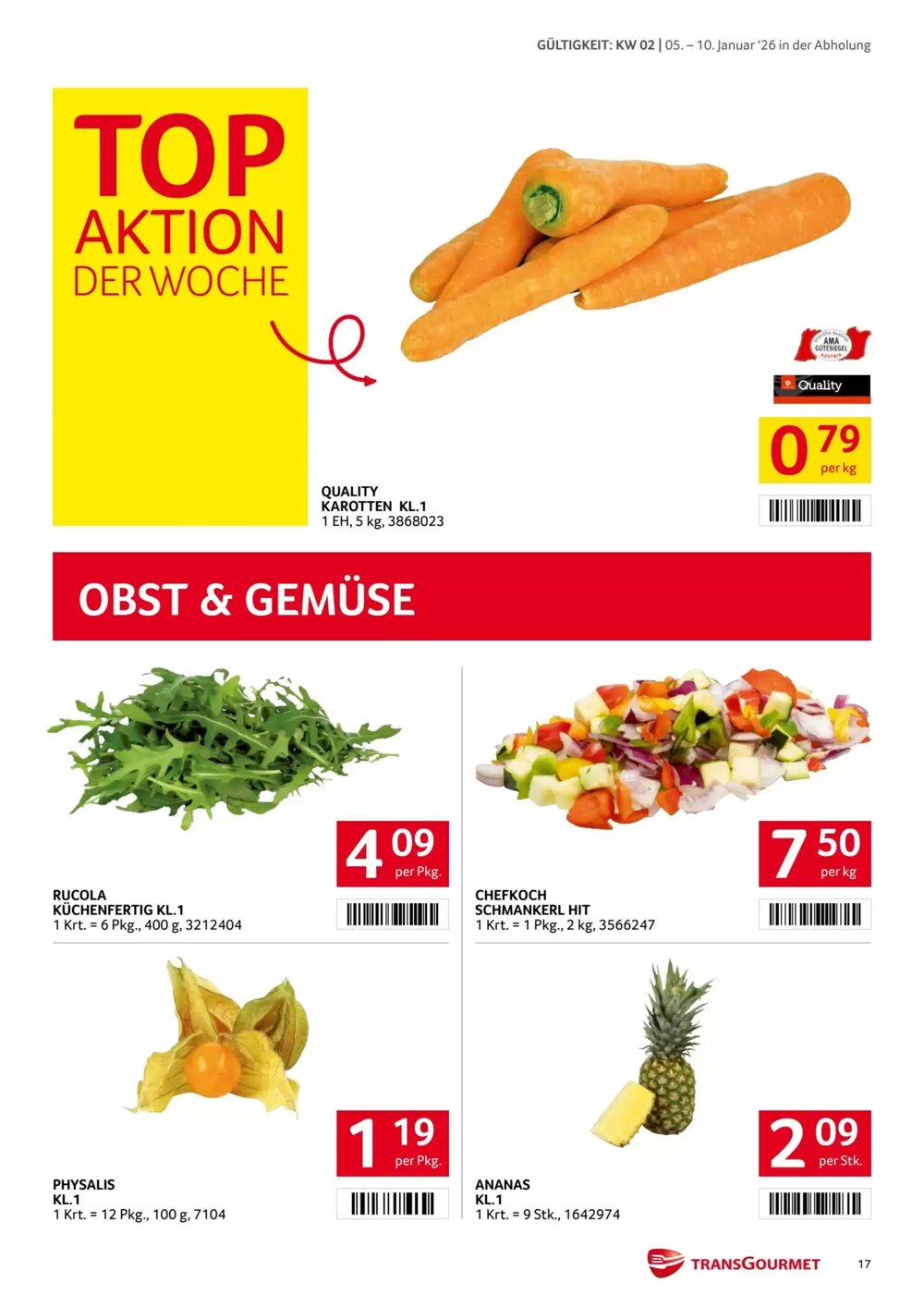 Transgourmet Flugblatt (ab 05.01.2026) - Angebote und Prospekt - Seite 17