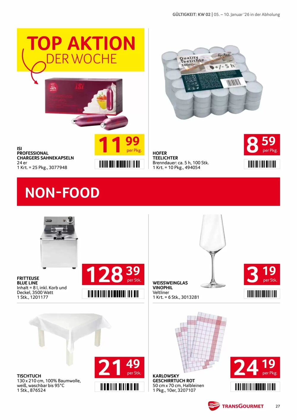 Transgourmet Flugblatt (ab 05.01.2026) - Angebote und Prospekt - Seite 26