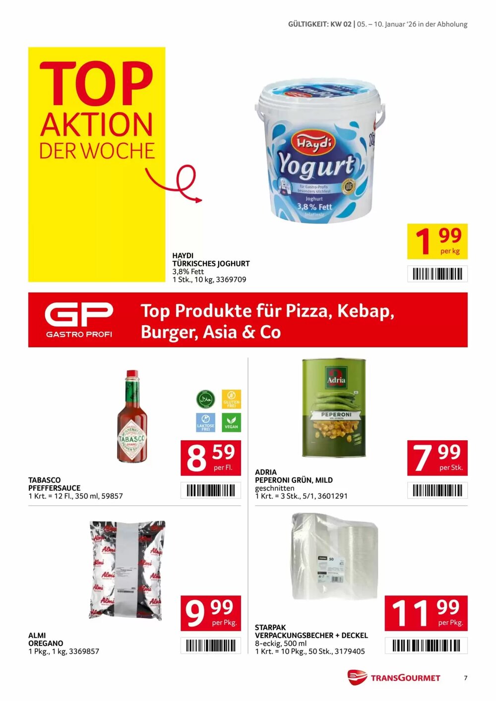 Transgourmet Flugblatt (ab 05.01.2026) - Angebote und Prospekt - Seite 7