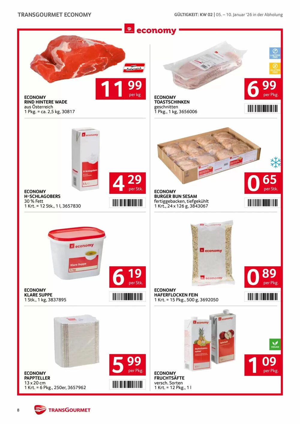 Transgourmet Flugblatt (ab 05.01.2026) - Angebote und Prospekt - Seite 8