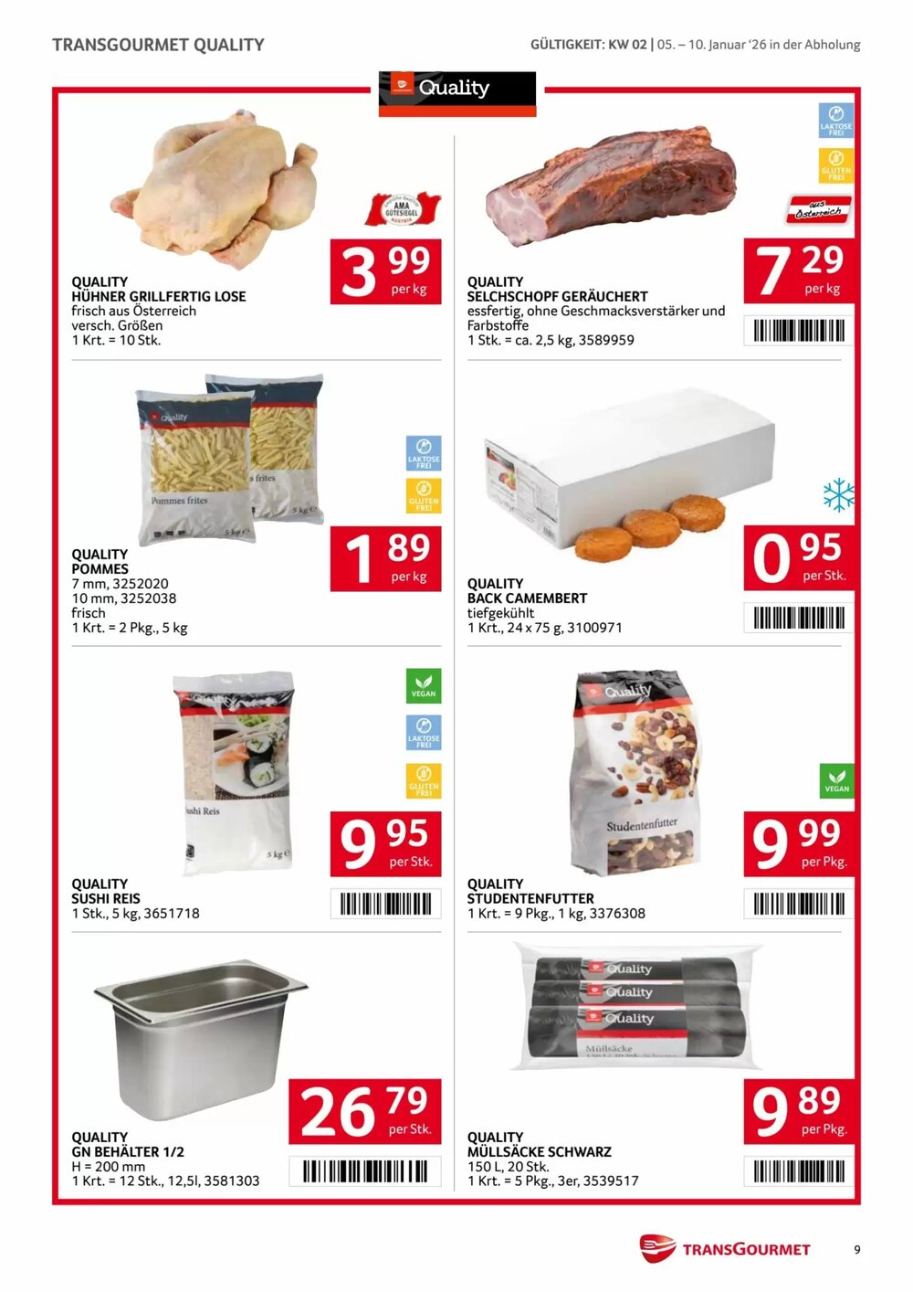 Transgourmet Flugblatt (ab 05.01.2026) - Angebote und Prospekt - Seite 9