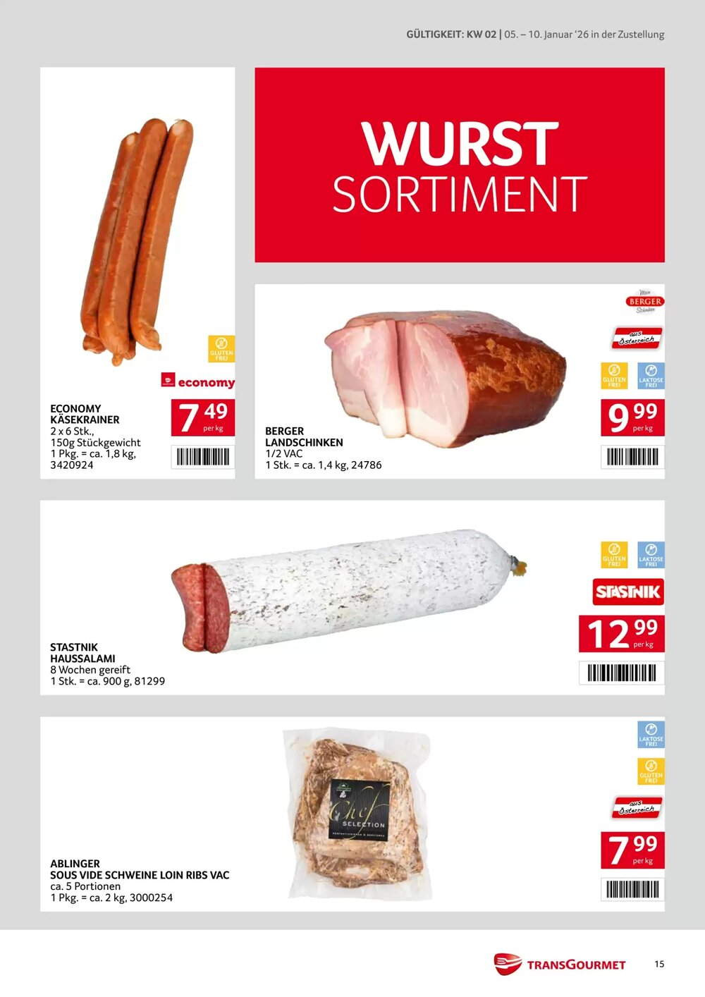 Transgourmet Flugblatt (ab 05.01.2026) - Angebote und Prospekt - Seite 15