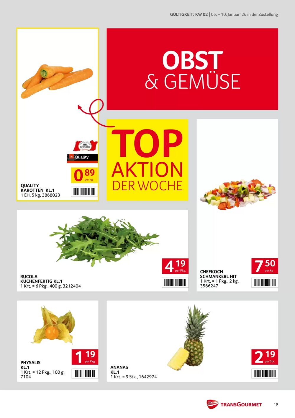 Transgourmet Flugblatt (ab 05.01.2026) - Angebote und Prospekt - Seite 19