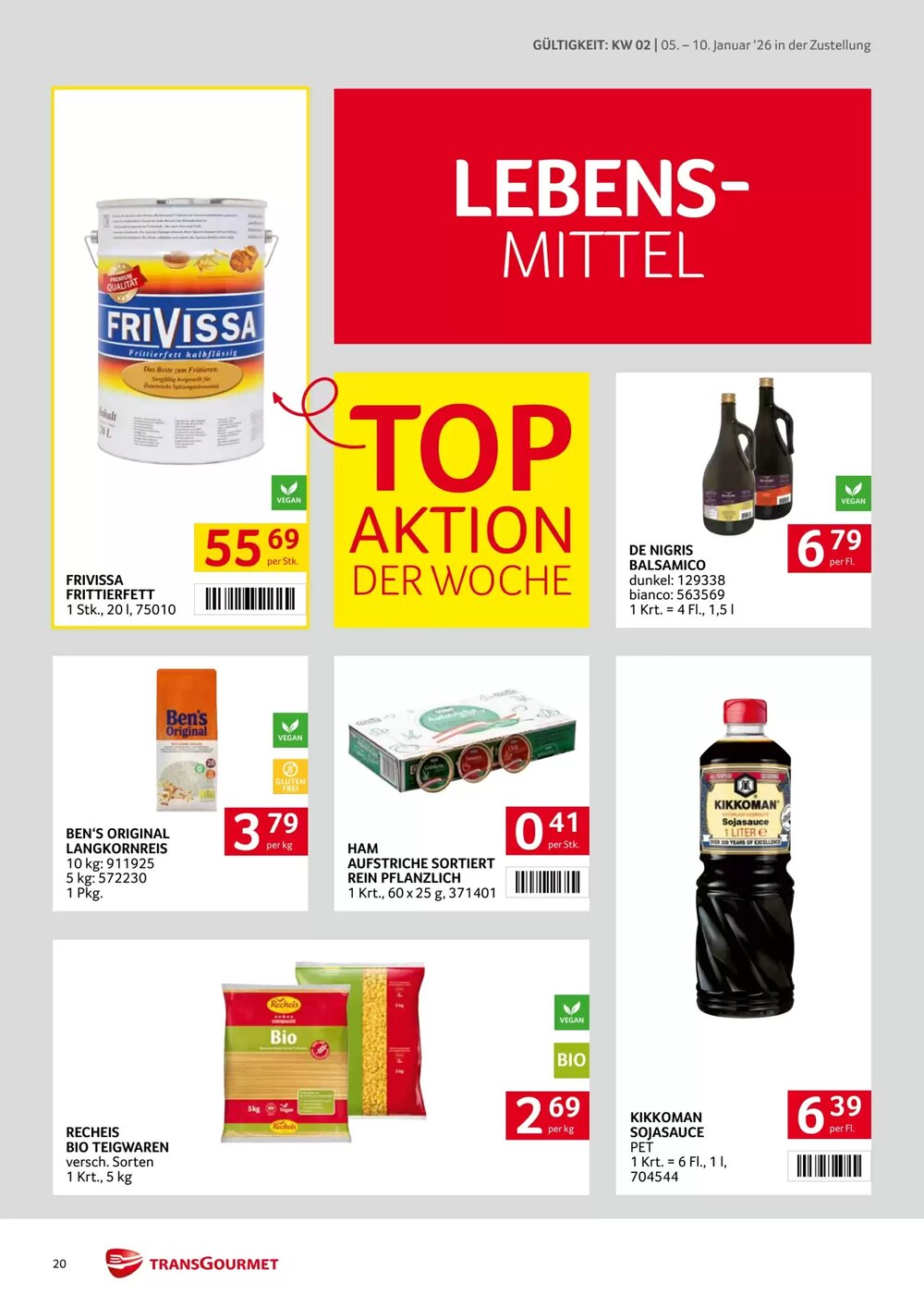 Transgourmet Flugblatt (ab 05.01.2026) - Angebote und Prospekt - Seite 20